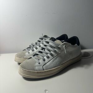 Men's White and Gray Sneakers